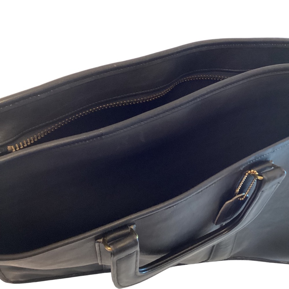 COACH Leather Briefcase Black Double Handle Portfolio Bag 0491-212 VINTAGE - Picture 5 of 16
